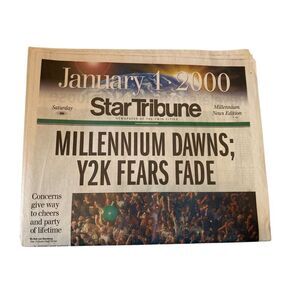 Vintage January 1 2000 Star Tribune Newspapers Y2K Millennium Editions Historic